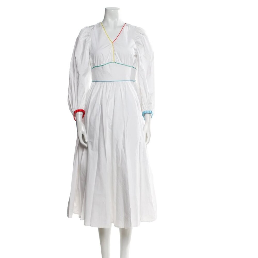 Staud V-Neck Long Dress Size: US 12